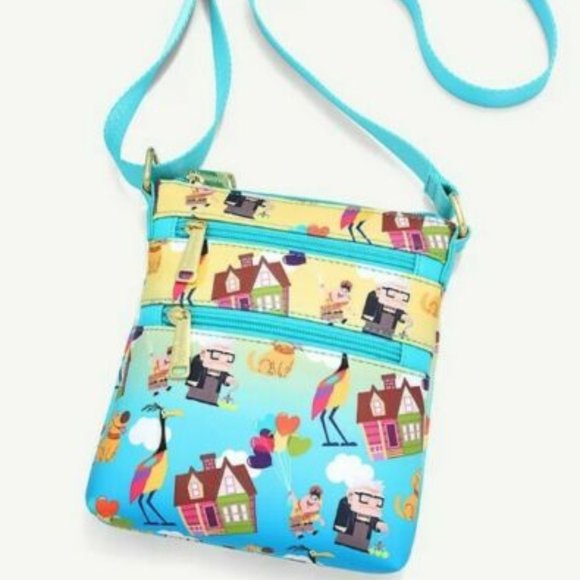 Loungefly Handbags - Loungefly Disney Pixar Up Crossbody Characters Double Zipper Pocket Bag